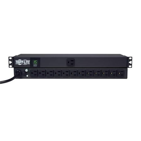 Rackmount Vu Meter Metered 15A Multi Outlet PDU - 13 x NEMA 5-15R - Zero-U Vertical Rackmount 1U Rack-mountable ()