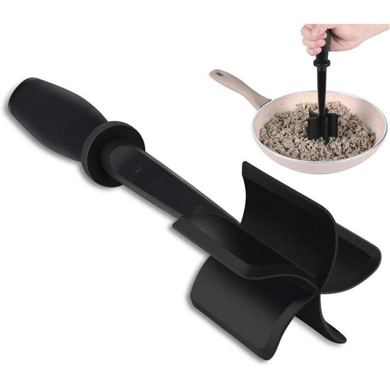 Food and Meat Chopper Axe for Ground Beef Black Nylon Crumble