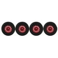 thumbnail image 1 of Short Course Truck Tires, Strong Cushioning RC Short Course Truck Tires Concavoconvex Texture Plastic Rubber 4.6cm Width  For 1/10 Red, 1 of 8