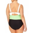 thumbnail image 3 of Terra & Sky Women's Plus Color Block One-Piece Swimsuit, 3 of 6