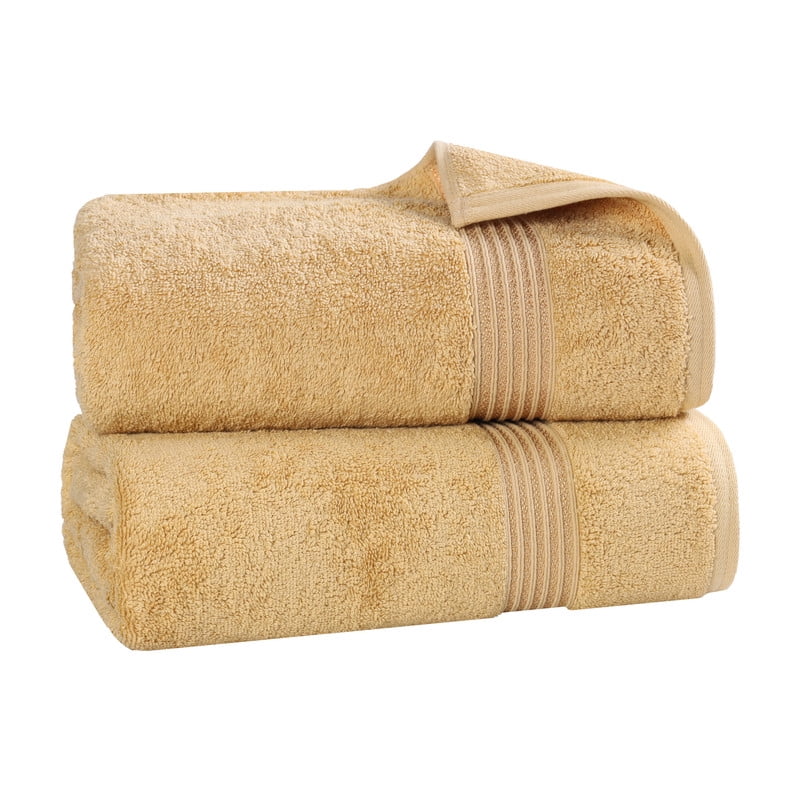 Superior Egyptian Cotton Absorbent Gold Bath Towel Set of 2