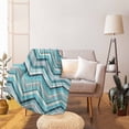 thumbnail image 2 of Throw Blanket Fleece Throw Blanket 40x50in, Geometric Zig Zag Art Stripes Soft Lightweight Bed Blankets Multicolor Chevron Fuzzy Couch Blankets for All Season, 2 of 9