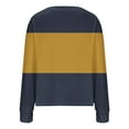 thumbnail image 4 of Tumotour Cardigan Sweaters For Women Buttons V Neck Long Sleeve Rib Knit Open Front Knit Cardigan Sweaters Womens Fall Fashion 2024 Casual Striped Patchwork Color Block Loose Fashion Cute Tops, 4 of 5