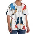 thumbnail image 2 of Gukieu School Cute Gnomes Print Men's Short-sleeved Shirts, Button-down Pocket Shirts, T-shirts, Beach Vacation Travel Summer Clothing-XX-Large, 2 of 5