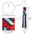 thumbnail image 3 of In the Breeze 5217 — Red, White & Blue Diagonal Weave 40" Windsock — Patriotic Lattice Windsock with Color-Coordinated Tails, Fourth of July Decoration, 3 of 7