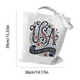 thumbnail image 3 of Beautynvta 250th Anniversary Canvas Tote, Reusable Grocery Bag, 4th July Print Shoulder Bag for Shopping, Beach, 3 of 8