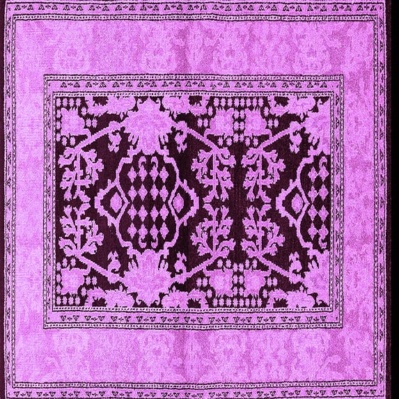 Ahgly Company Indoor Square Oriental Purple Industrial Area Rugs, 3' Square