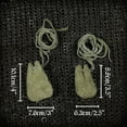 thumbnail image 5 of Mythrojan Drawstring Suede Leather Pouches, Native American Style Handmade Mini Pouches for Storing Dice, Coin, Medicine, Jewelry - Large 3" x 4", Small 2.5" x 3.5", Green - Pack of 2, 5 of 6