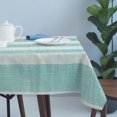 thumbnail image 4 of Aqua Striped Table Cloth Waterproof Tablecloths, Rustic Farmhouse Stripes Tablecloth Dining Table Cover for Kitchen Party Tabletop Outdoor, Rectangle Tablecloth 54x108 Inch, 4 of 9