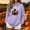 Purple, variant on Molidfa Womens Spooky Ghost Hoodie Pumpkin Halloween Graphic Oversized Pullover Top