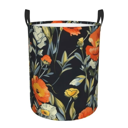 

Floral Birds Circular Gift - Dirty Clothes Storage Bucket Gift used for organizing laundry and bedroom storage