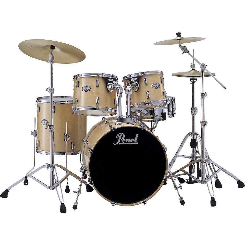 Pearl Vision VLX 5Piece Standard Drum Set Natural Birch