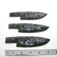 thumbnail image 4 of 3 Obsidian Ornamental Knife Blades  #3115  Mountain Man Knife, 4 of 4