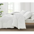 thumbnail image 3 of Chezmoi Collection Logan White Comforter Set Oversized King Size 3-Piece Lightweight Soft Stone-Washed Microfiber Bedding Set for All Season (1 Comforter 118x98, 2 Shams), 3 of 9