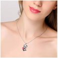 thumbnail image 3 of HOOUN 925 Silver Pated Bridal Heart Cute Panda Crown Shinny Necklace Pendants Gift-Red, 3 of 3