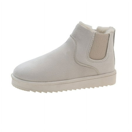 

2024 winter new Korean fashion short tube one pedal student bread cotton boots fleece-lined thick snow boots women