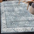 thumbnail image 3 of ReaLife Machine Washable Rug - Stain Resistant, Non-Shed - Eco-Friendly, Padded, Family & Pet Friendly - Made from Premium Recycled Fibers - Zara Distressed Vintage - Blue Ivory Grey - 2'6" x 8', 3 of 5