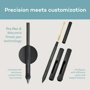 جهاز لوحي للرسم الكبير Wacom PTK870K0A Intuos Pro مع قلم Wacom Pro 3، أسود
