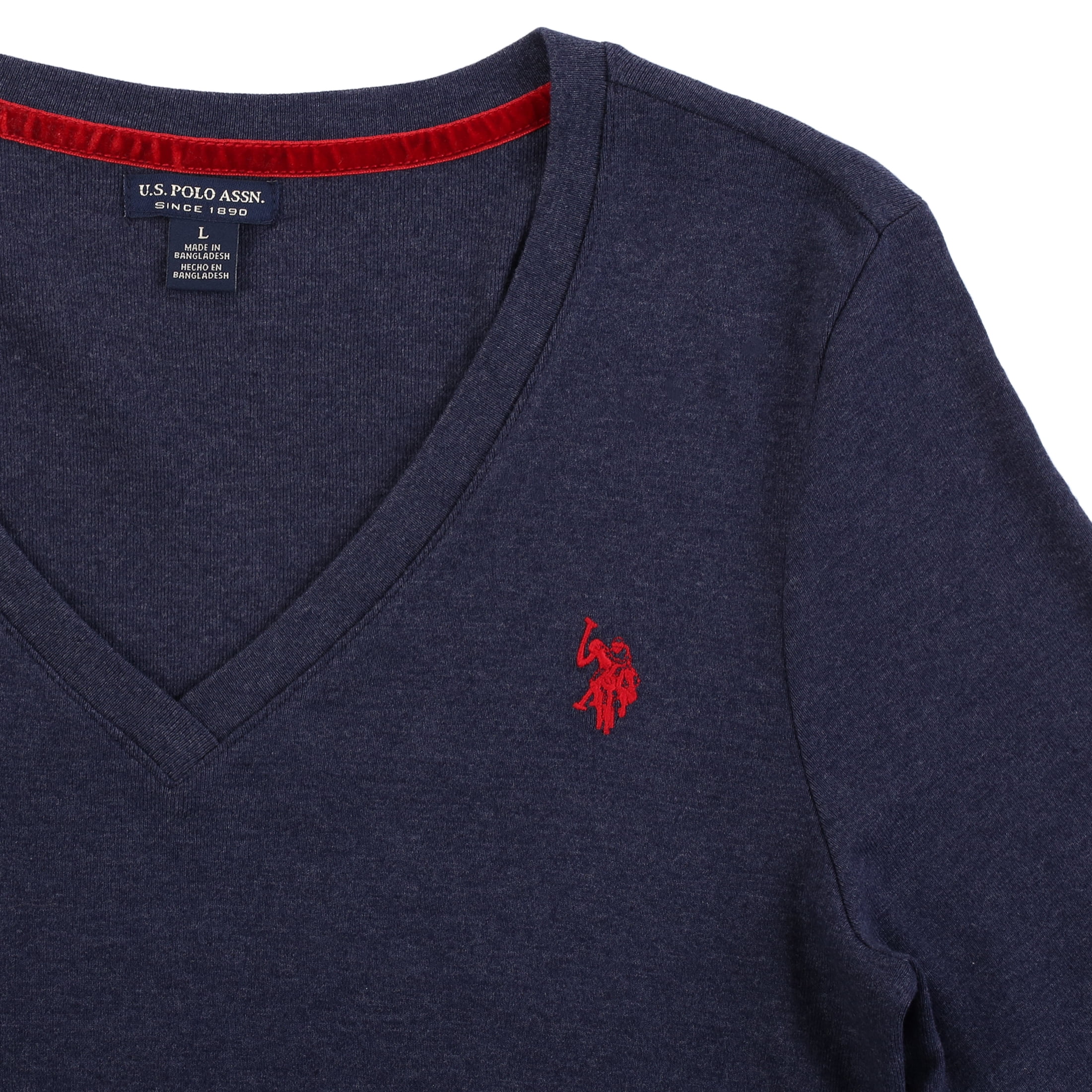 U.S. Polo Assn. Women's Long Sleeve V-Neck T-Shirt