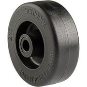 Schioppa R.210 TB - Black R.210 TB-2" Diameter x 3/4" Width Thermoplastic Rubber Wheel, Flat Tread, Wheel Only, 1/4" Axle, Black