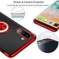 thumbnail image 4 of Case for Samsung Galaxy Note 10 Case 6.3" Clear Back Soft TPU Silicone Ring Holder Gel Bumper Thin Transparent Scratch Resistant Kickstand Protective Case - Red, 4 of 13