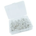 thumbnail image 2 of 100Pcs Clear Flat Head Push Pin Flower Push Pins for Bulletin Board Cork Notice Board Pin Thumb Tacks Drawing Pins, 2 of 7