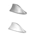 thumbnail image 1 of 2 antenas universales para coche con forma de aleta de tiburón, antena de radio FM/AM con base adhesiva impermeable para auto SUV camión furgoneta (gris+plata), 1 of 5