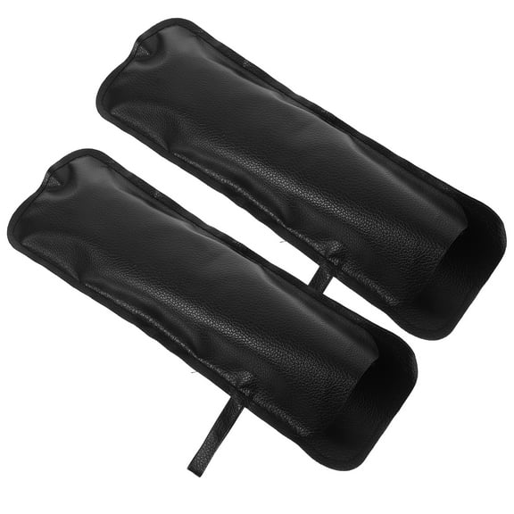 YSNOOWE Umbrella Carrying Cover Black Leather For Men Women Daily Use 2Pcs 12.97X6.96X0.20in