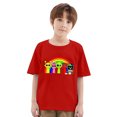 thumbnail image 1 of XDZJLR T-Shirt Enfant Thème Musique Sprunki Manches Courtes Col Rond Imprimé pour Garçons Filles Rouge 10-11 Ans, 1 of 3