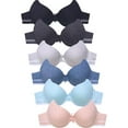 thumbnail image 1 of 247 Frenzy 24F-BR4331P1-40C Women Essentials Sofra Full Coverage Solid Cotton Blend Bras with Triple Hook & Wide Straps, Assorted Color - Size 40C - Pack of 6, 1 of 1