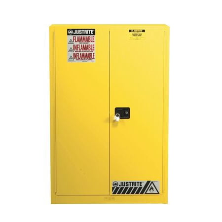 Justrite 60 Gal Safety Cabinet - JUSTRITE 894510 Flammable Cabinet, 60 gal., Yellow