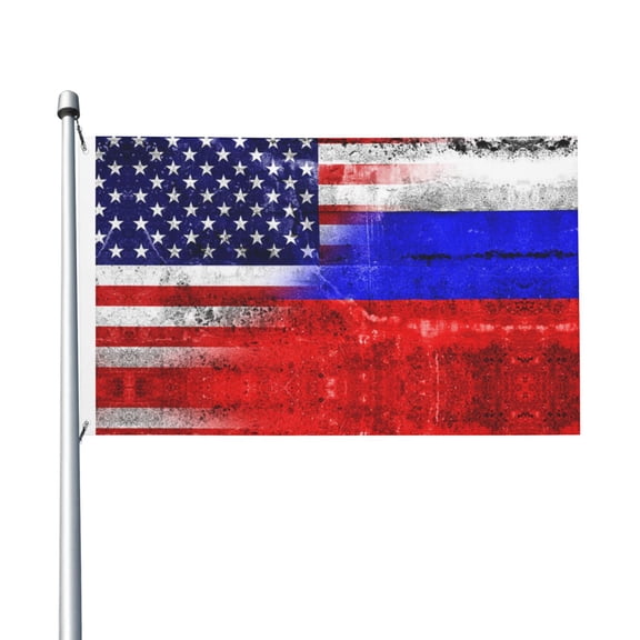 Russian America Flag Flag Flag 3x5ft Double-Sided Printing Indoor/Outdoor Decorative Banner National Flag