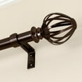 thumbnail image 3 of Lumino 1" Plated Oil Rubbed Bronze Regis Cage Adjustable Single Curtain Rod Set 42"-120", 3 of 5