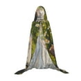 thumbnail image 7 of Honeii Girl In Field Of Daisies Print Poncho Cape, Cloak Coat, Snuggly Hooded Wearable Blanket, Hooded Cape For Teenagers,Halloween Costumes-Medium, 7 of 7