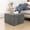 Grey, variant on Round Square Pouf Ottoman Foot Rest – Lightweight Modern Footstool with Plush Foam Filling, Perfect for Living Room Decor & Cozy Comfort – 20x20x14 Inch Chic Accent Piece (Gray)