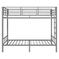 thumbnail image 5 of GZXS Twin Over Twin Size Bunk Bed, Heavy Duty Metal Frame with Built-in Ladder and Full-Length Guardrail, Easy Assembly, Gray, 5 of 10