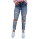 thumbnail image 4 of WILLBEST Pantalones Mujer Pantalones Vaqueros Boyfriend Desgastados para Mujer, de Mezclilla Elástica, de Tiro Medio, Rotos, Casuales, Cómodos para Uso Diario Grande, 4 of 8