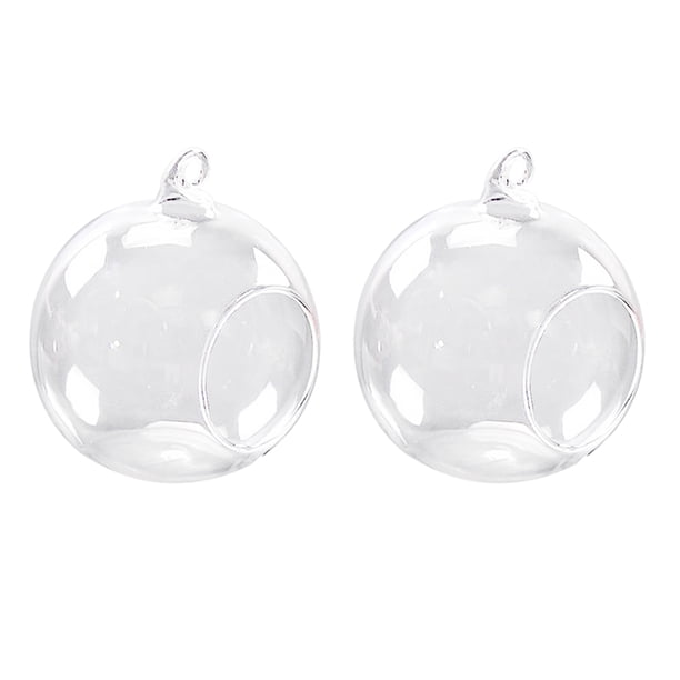 2Pcs Terrario Colgante De Planta De Aire forma forma forma Globo candeliere Florero, Plantas Colgantes Decoraciones De Contenedores Dia.4.7 '' perfecl Mini centro de mesa de floreros