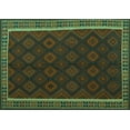 thumbnail image 1 of Ahgly Company Indoor Rectangle Oriental Turquoise Blue Traditional Area Rugs, 8' x 10', 1 of 4