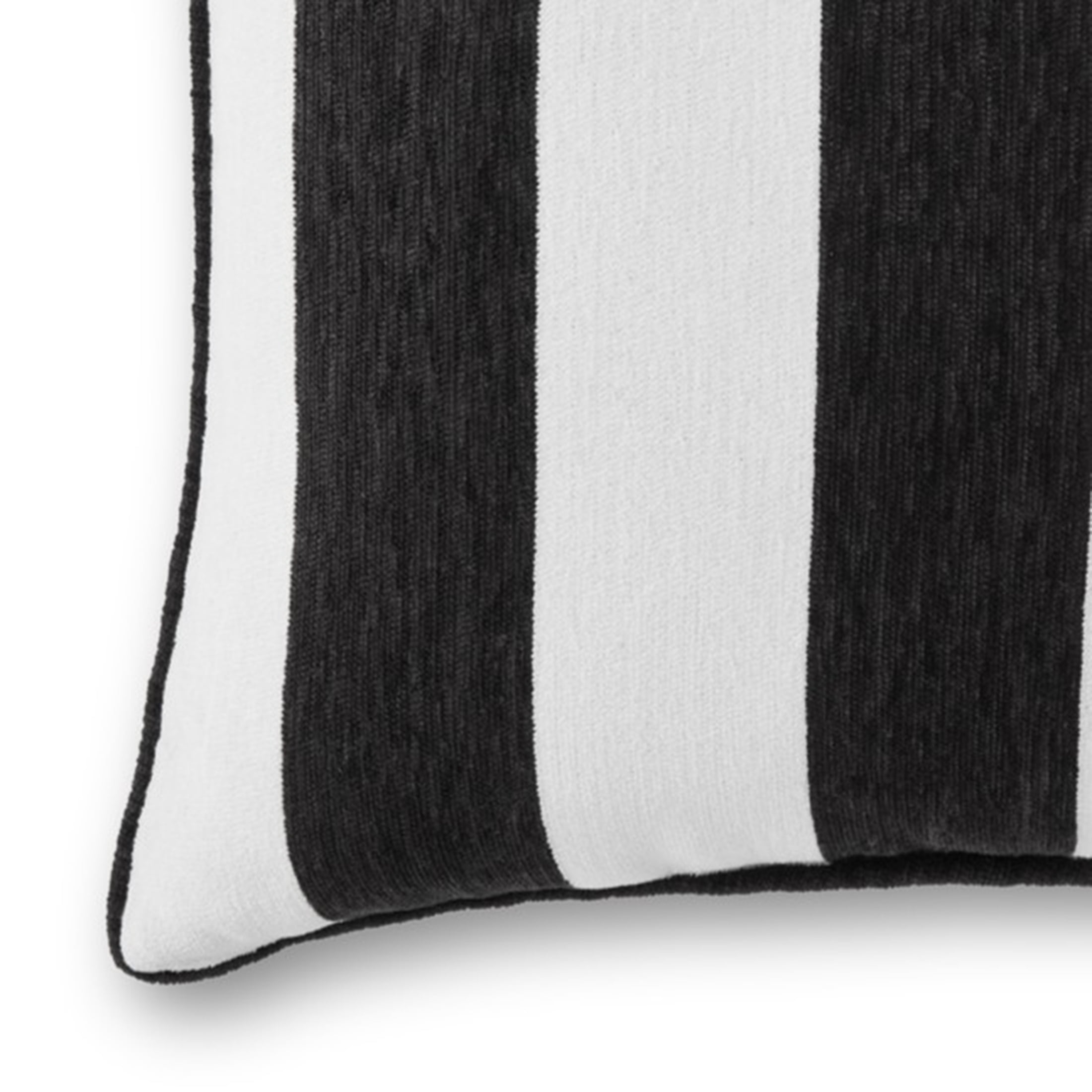 Better Homes & Gardens 18" x 18" Cabana Black & White Outdoor Pillow