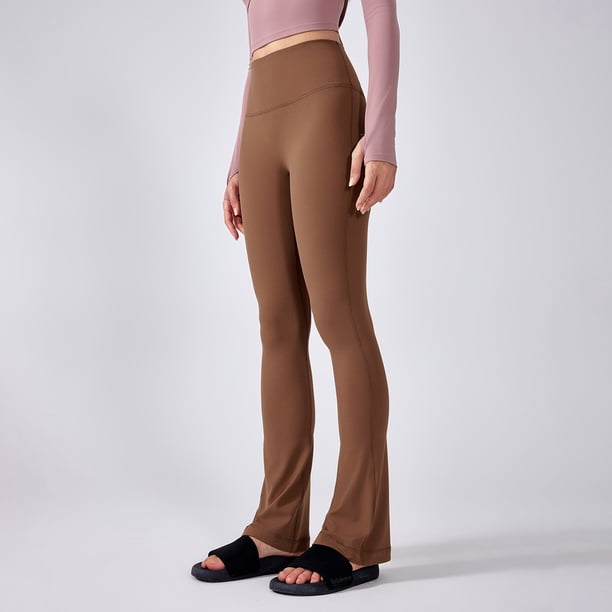 WILLBEST Pantalones de Yoga Acampanados de Cintura Alta para Mujer, Leggings con Corte de Bota, Elásticos, Cómodos, Ropa Deportiva para Hacer Ejercicio En El Gimnasio. Extra Grande