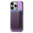 thumbnail image 2 of For Iphone 15 Plus Retro Magsafe Card Bag Pu Back Cover Phone Case(Purple),iPhone 15, 2 of 8