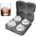 thumbnail image 1 of Ice Cube Tray, 2.5 Inch Ice Cube Silicone Molds, 2 Cavity Rose 2 Diamond Ice Ball Maker, 1 of 4