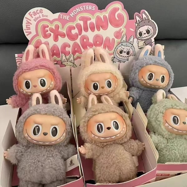 Labubu The Monters Macaron セット6個 6-Pack POP MART LABUBU Monsters Exciting Macaron Plush Toy