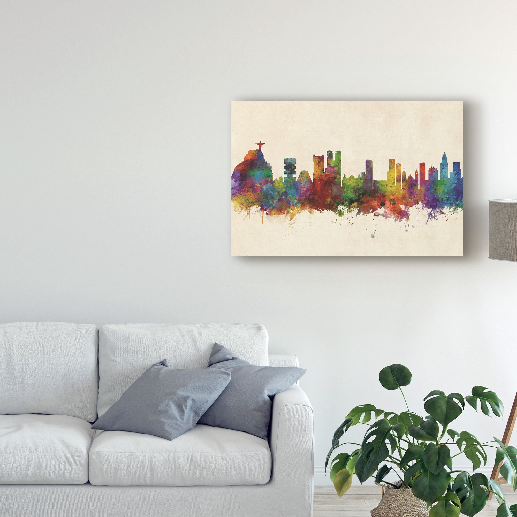 Trademark Fine Art 'Rio de Janeiro Skyline Brazil' Canvas Art by Michael Tompsett