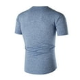 thumbnail image 3 of EQWLJWE Mens Short Sleeve Basic Tops Men Short-Sleeved Loose O-neck Solid Blouse Pullover T-Shirt Tops, 3 of 4