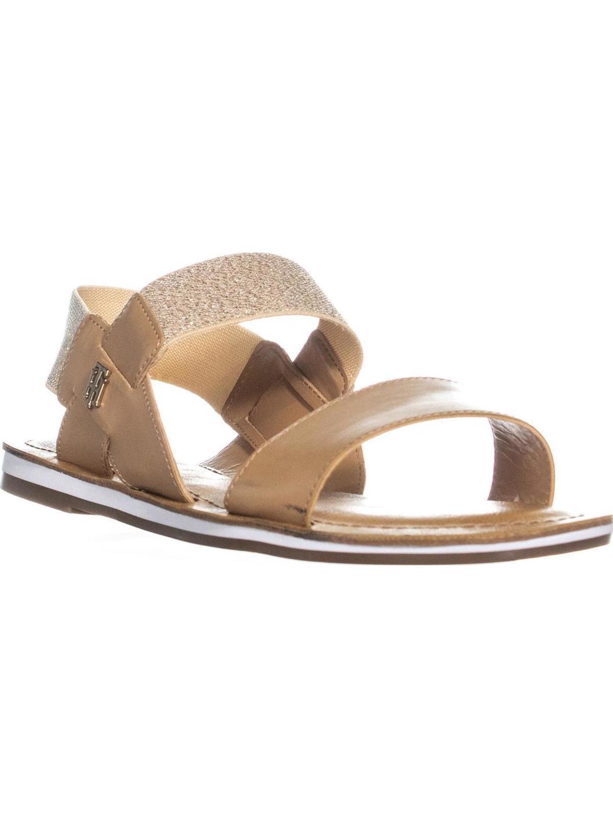 tommy hilfiger white flat sandals