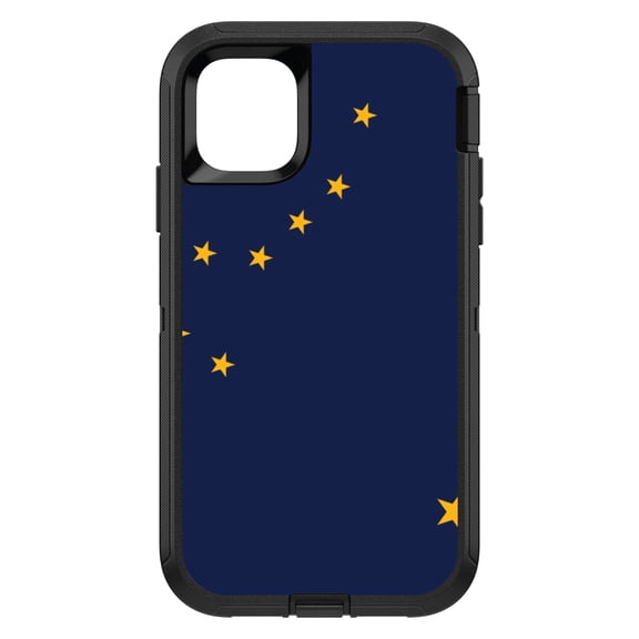 DistinctInk Custom SKIN / DECAL compatible with OtterBox Defender for iPhone 11 Pro MAX (6.5" Screen) - Alaska State Flag - US State Flag