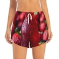 thumbnail image 2 of Gukieu Berry Infused Refreshment Print Women's Sports Shorts with Drawstring Elastic Waistband for Running, Yoga, Fitness-XX-Large, 2 of 7