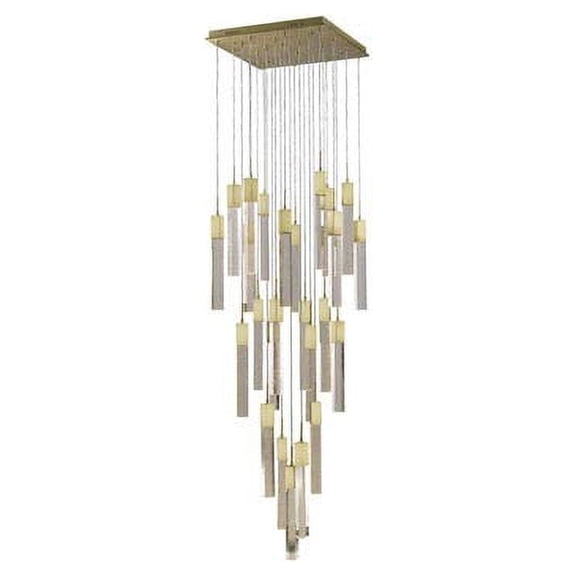 Glacier Ave. Brushed Brass 28-Inch LED Flush Mount